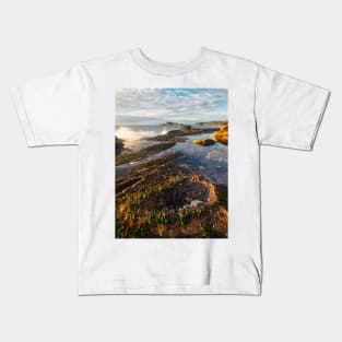 Crater in the rocks at Umina Point Kids T-Shirt